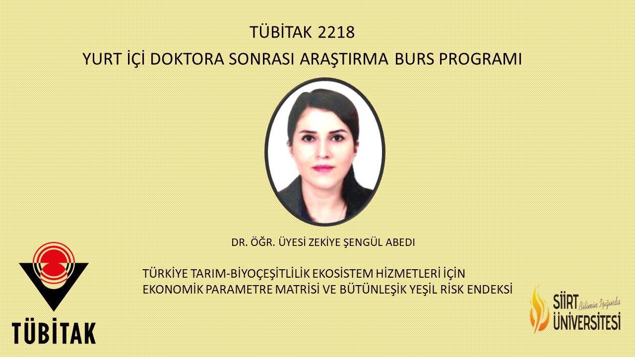 TÜBİTAK 2218 Yurt İçi Doktora Sonrası Araştırma Burs Desteği